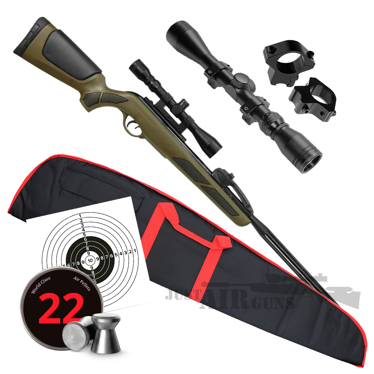 Gamo V.Swarm Barr G1 16J .22 Air Rifle Bundle Set - Just Air Guns
