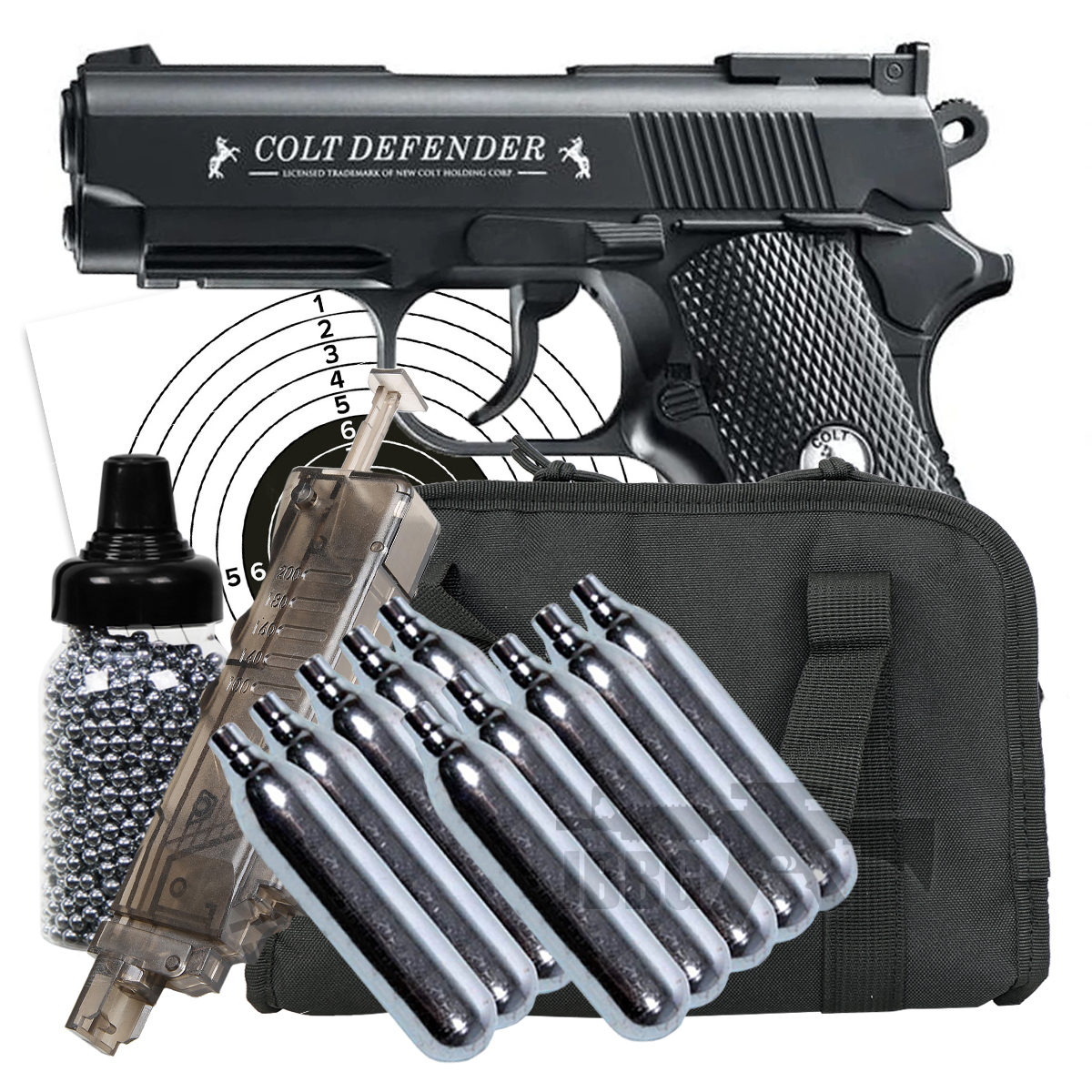 Colt Defender Steel BB Air Pistol 4.5 with Bundle Set Just Air Guns