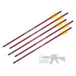 Pack of 5x red crossbow bolts from Anglo Arms