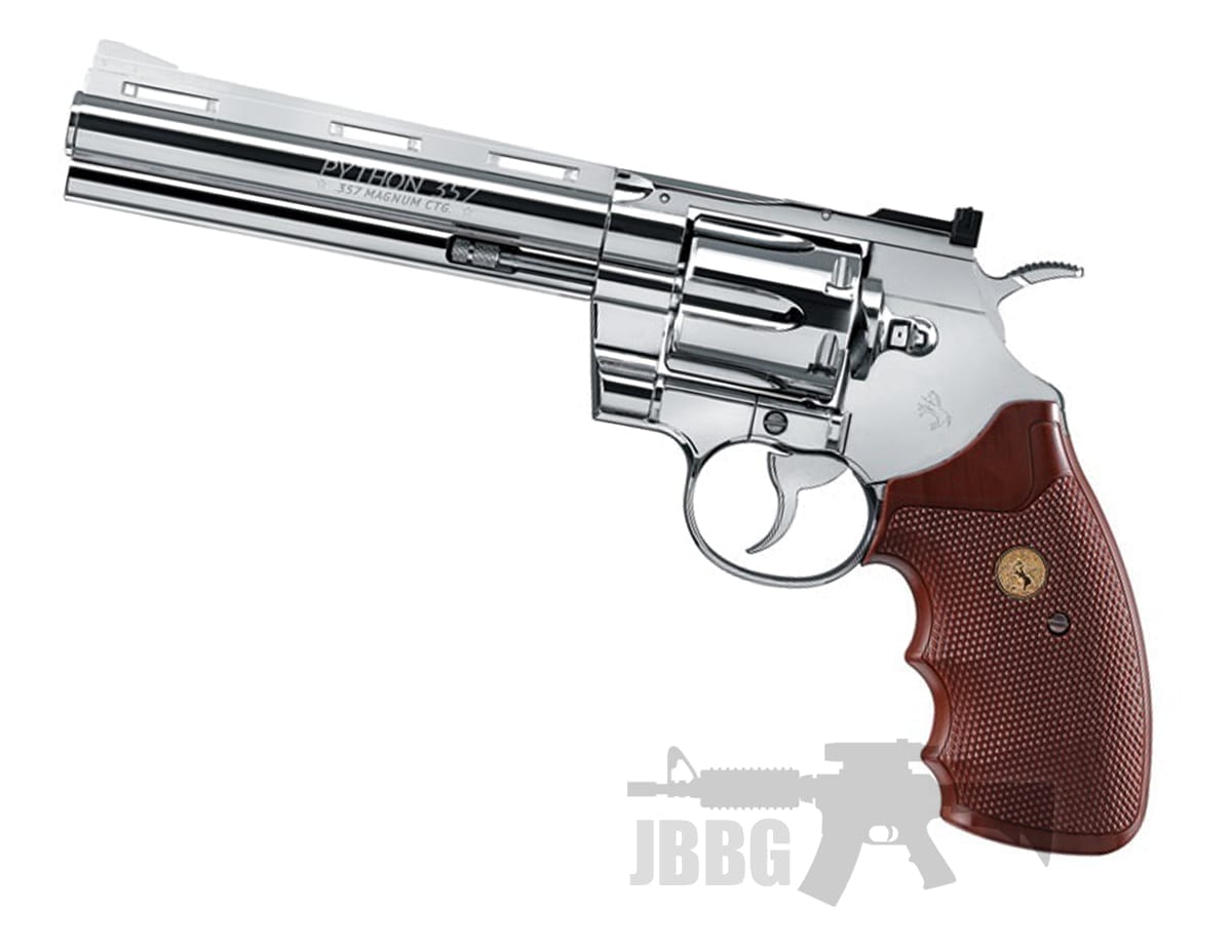 Colt Python Revolver Nickel Steel BB - Just Air Guns