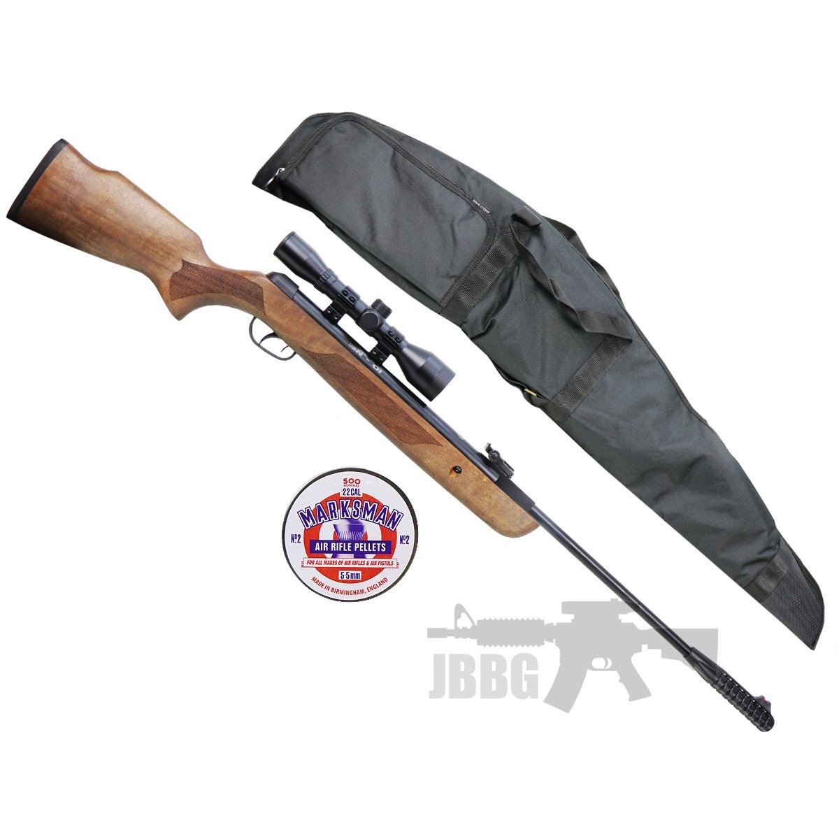 Kral Devil Walnut Air Rifle Set .22