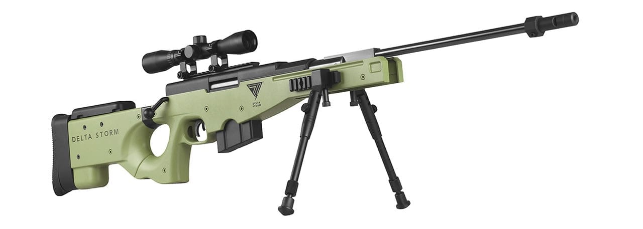 Phantom Elite Olive Drab Sniper .22 Air Rifle with Scope and Bipod
