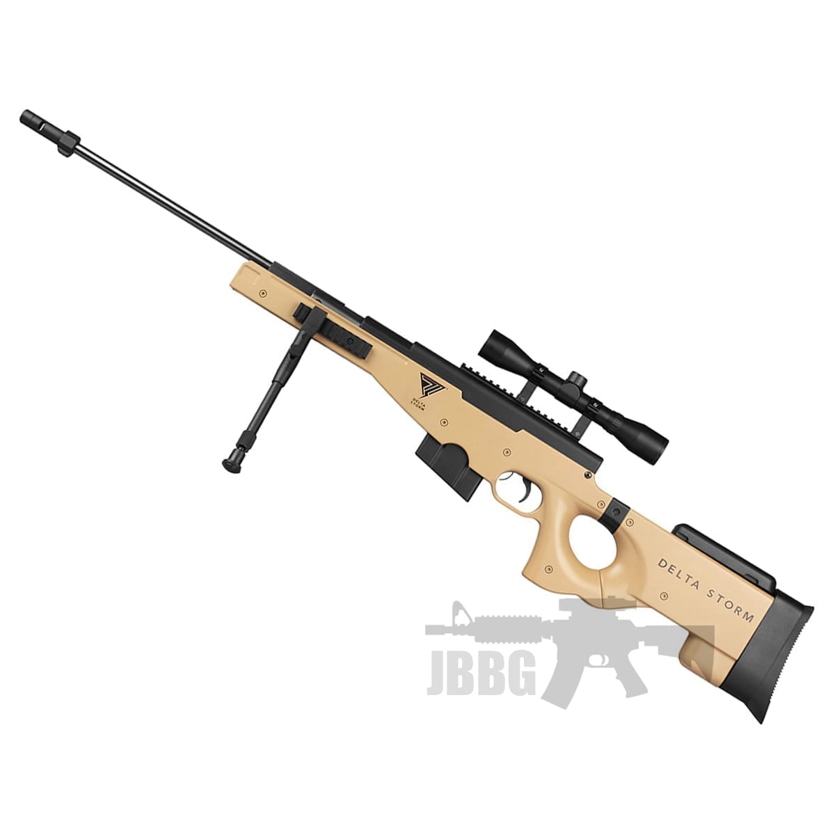 Phantom Elite Sand Desert Sniper .22 Air Rifle with Scope and Bipod