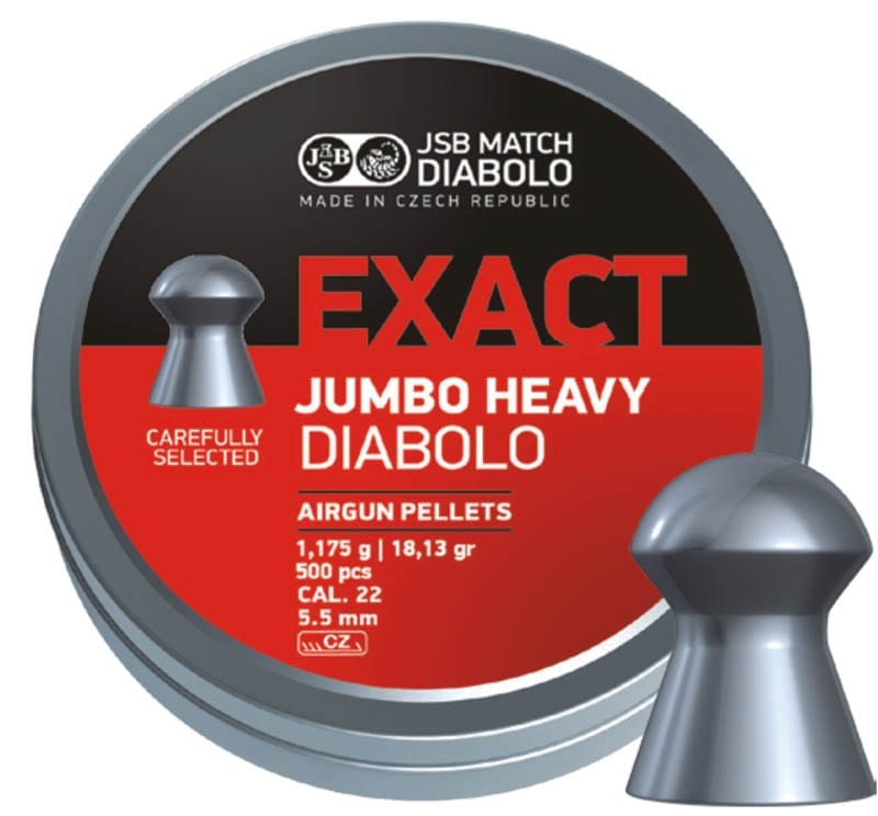 Diabolo Exact Jumbo Heavy Airgun Pellets .22 500