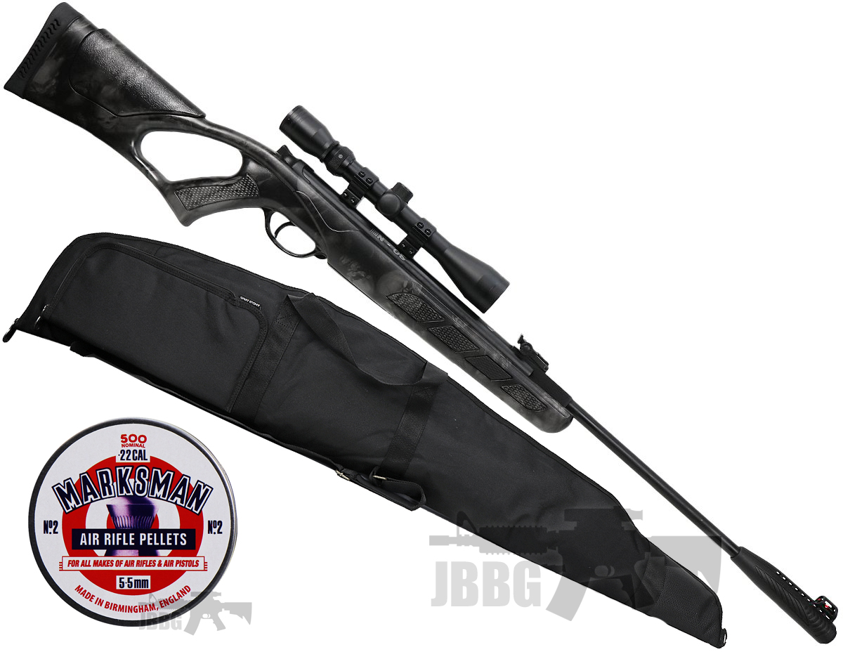 Kral Arms Champion Skull Camo Stock Air Rifle Kit .22 Just Air Guns