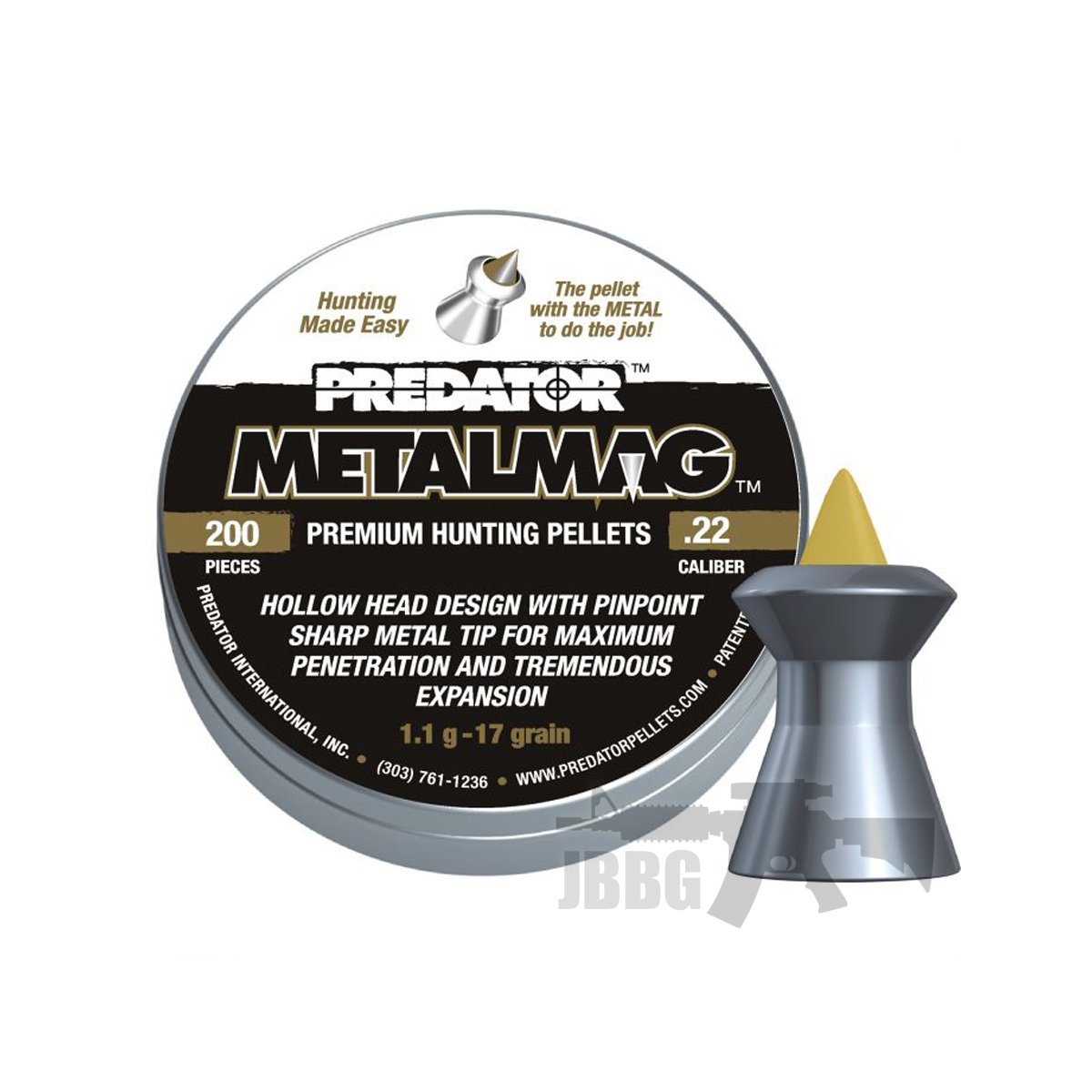 JSB Predator Metalmag 22 Air Gun Pellets 200 - Just Air Guns