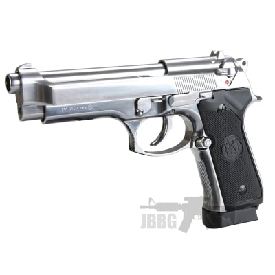 KL M92 Co2 Polished Chrome Blowback Air Pistol