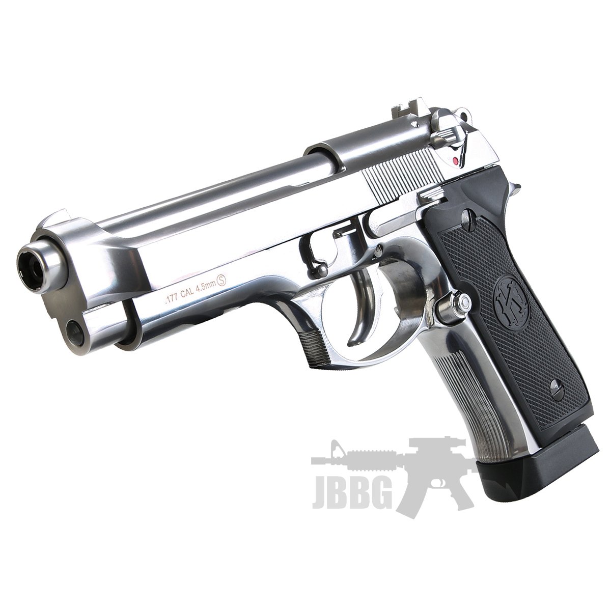 KL M92 Co2 Polished Chrome Blowback Air Pistol