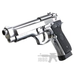 KL M92 Co2 Polished Chrome Blowback Air Pistol