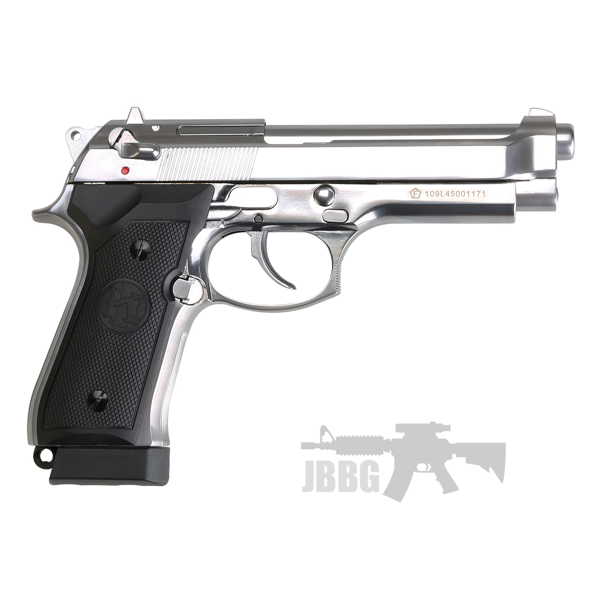 KL M92 Co2 Polished Chrome Blowback Air Pistol