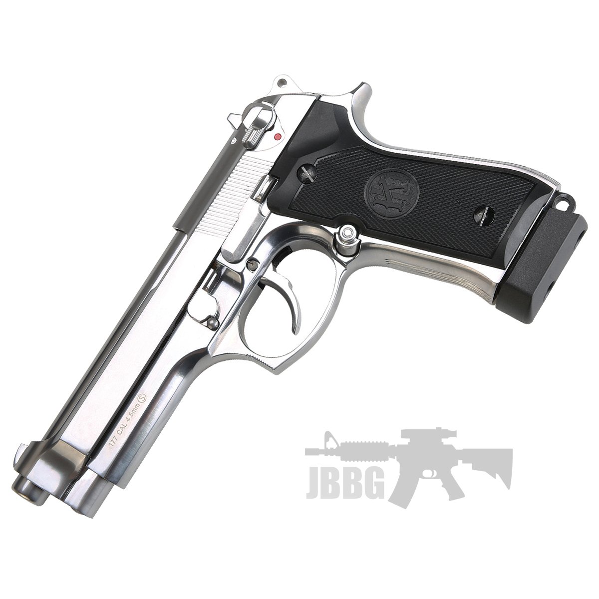 KL M92 Co2 Polished Chrome Blowback Air Pistol