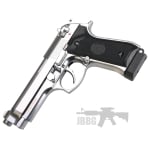 KL M92 Co2 Polished Chrome Blowback Air Pistol