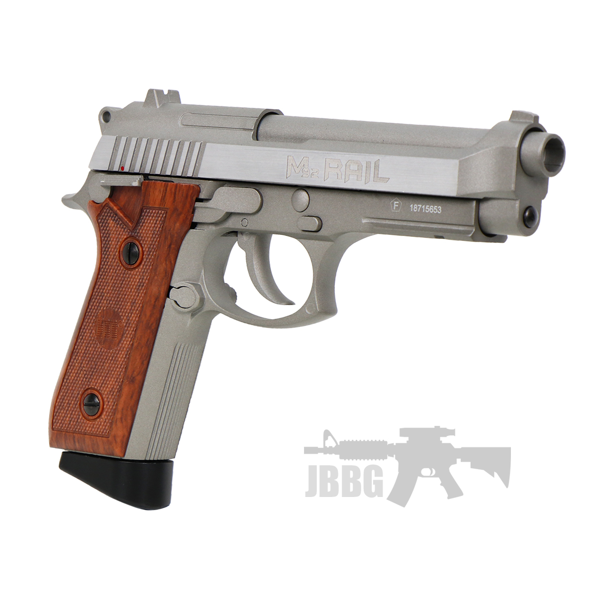 Milbro M92 Rail Silver Blowback Co2 Air Pistol