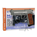 Milbro M92 Rail Silver Blowback Co2 Air Pistol