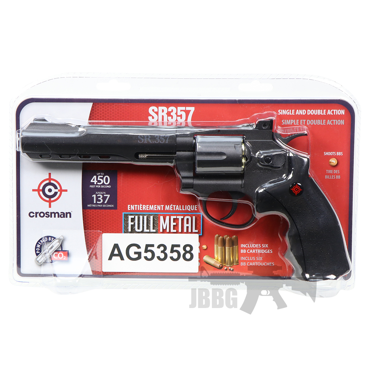 Crosman SR357 CO2 Air Pistol Black Revolver