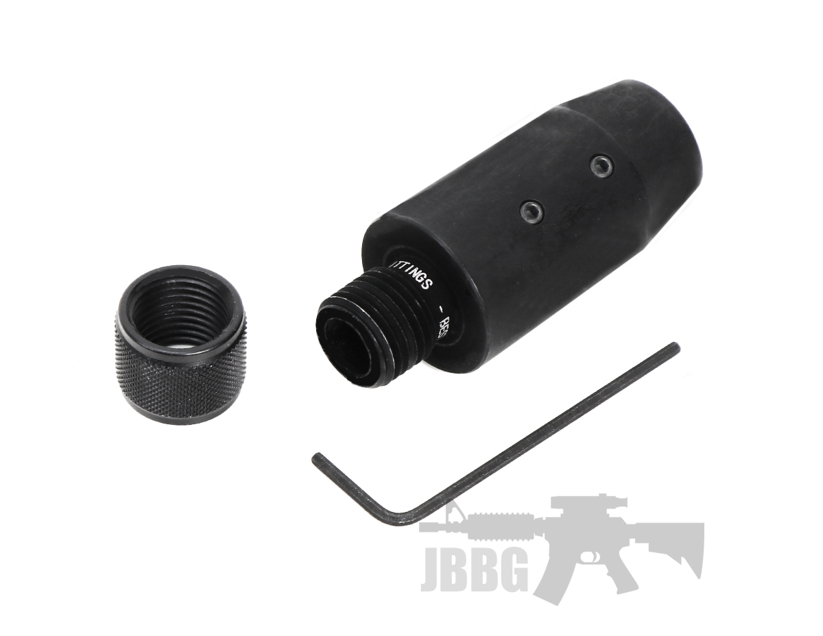 10J1AL10 Airgun Silencer Adaptor 16mm HW Black