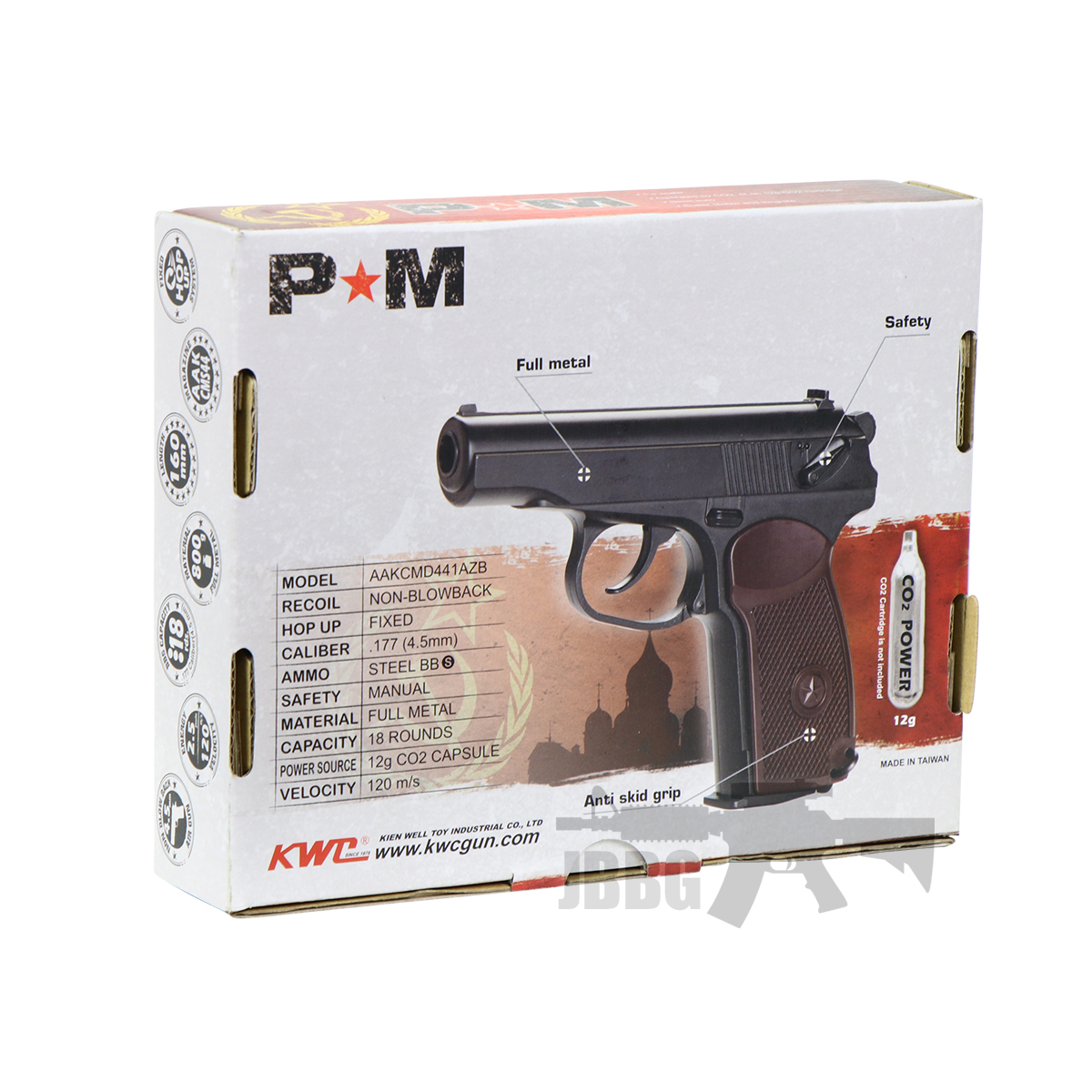 KWC PM Makarov NBB Co2 Air Pistol