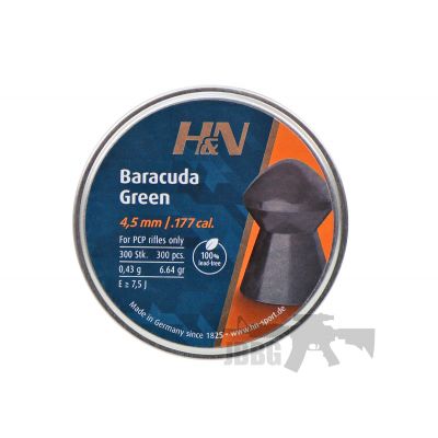 H&N Baracuda Green .177 300ct Pellets