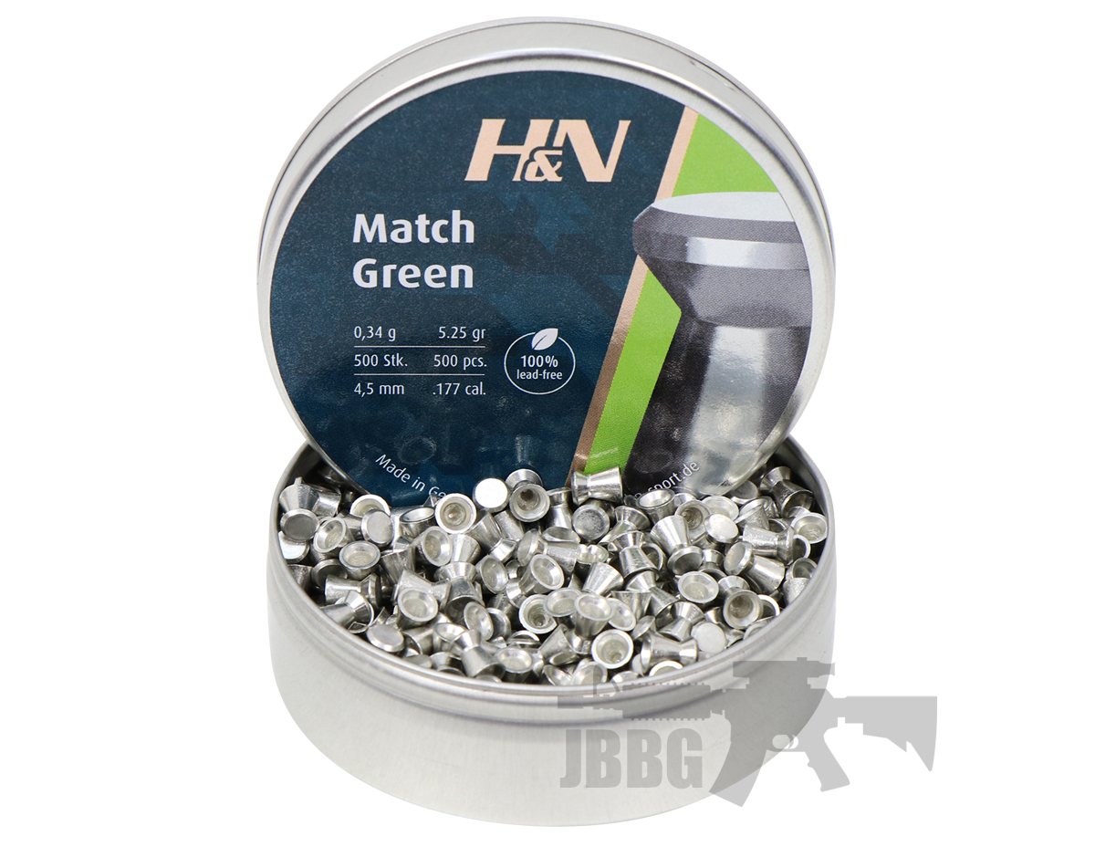H&N Match Green .177 500ct Pellets Just Air Guns