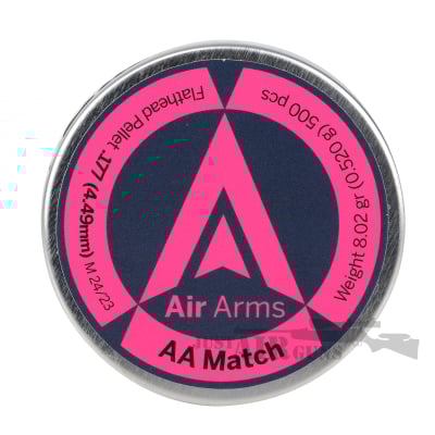 Air Arms AA Match 177 Airgun Flathead Pellets 500 Tin