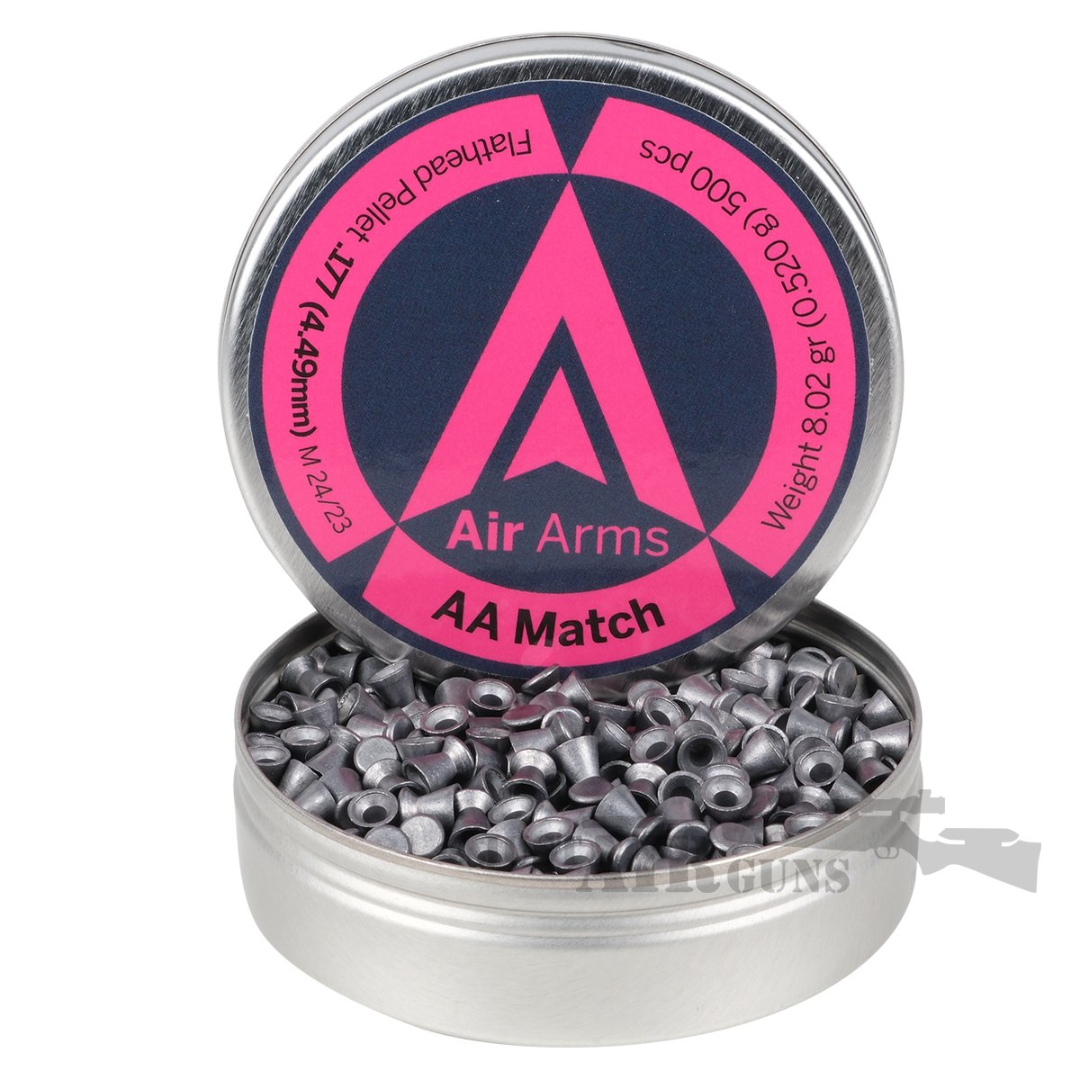 Air Arms AA Match 177 Airgun Flathead Pellets 500 Tin 2
