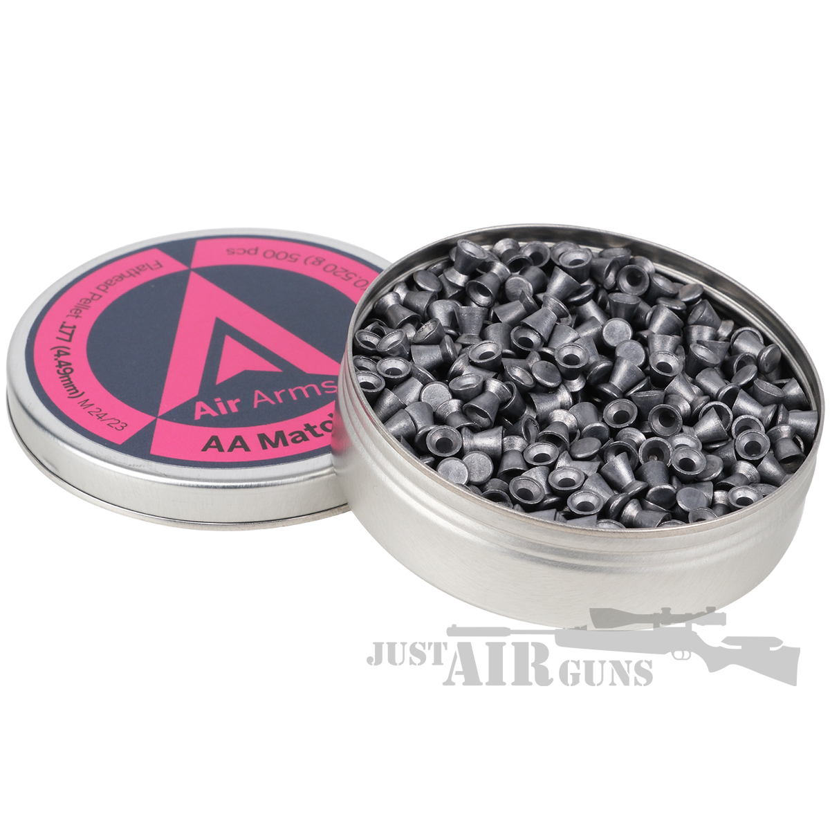 Air Arms AA Match 177 Airgun Flathead Pellets 500 Tin 3