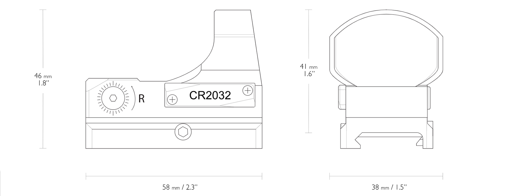 REFLEX SIGHT ‘WIDE VIEW’ (WEAVER RAIL)