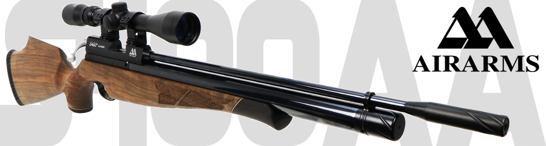 AirArms S400 Single Shot Air Rifle Walnut Stock .177