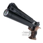 Reximex Mito PCP Air Pistol – Synthetic Black – Wood Grip 5