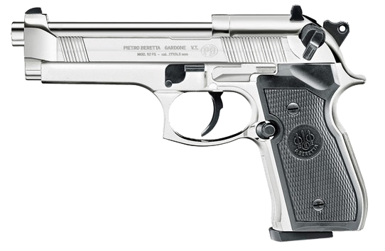 Beretta 92FS CO2 Polished Chrome Air Pistol 2