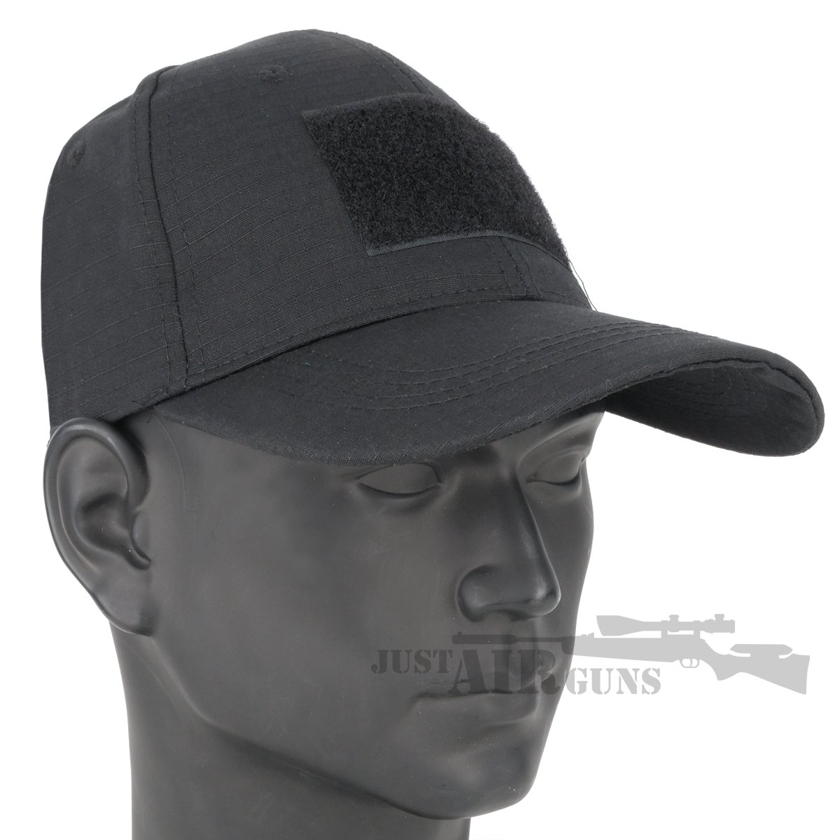 TX Military Baseball Cap – Black, Adjustable with Velcro Patches