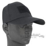 TX Military Baseball Cap – Black, Adjustable with Velcro Patches
