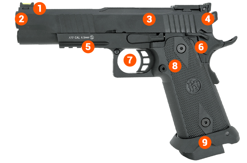 Helios MKI Hi Capa Co2 Blowback Air Pistol KL info 1