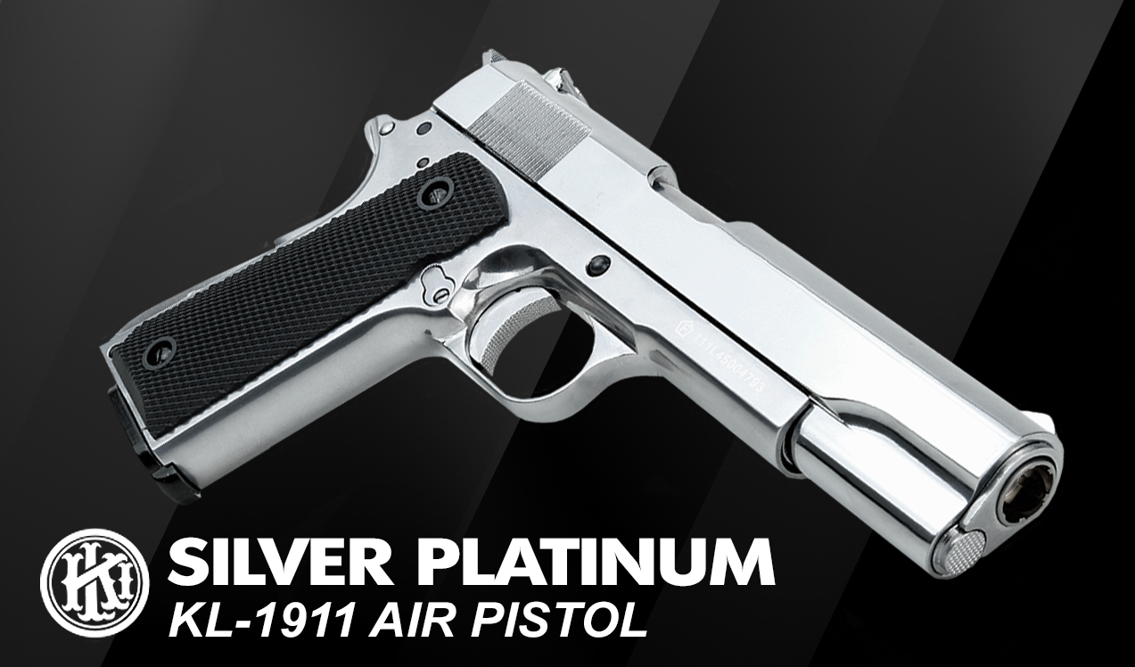 Airguns KL 1911 Silver Platinum 4 5mm BB Air Pistol b22r