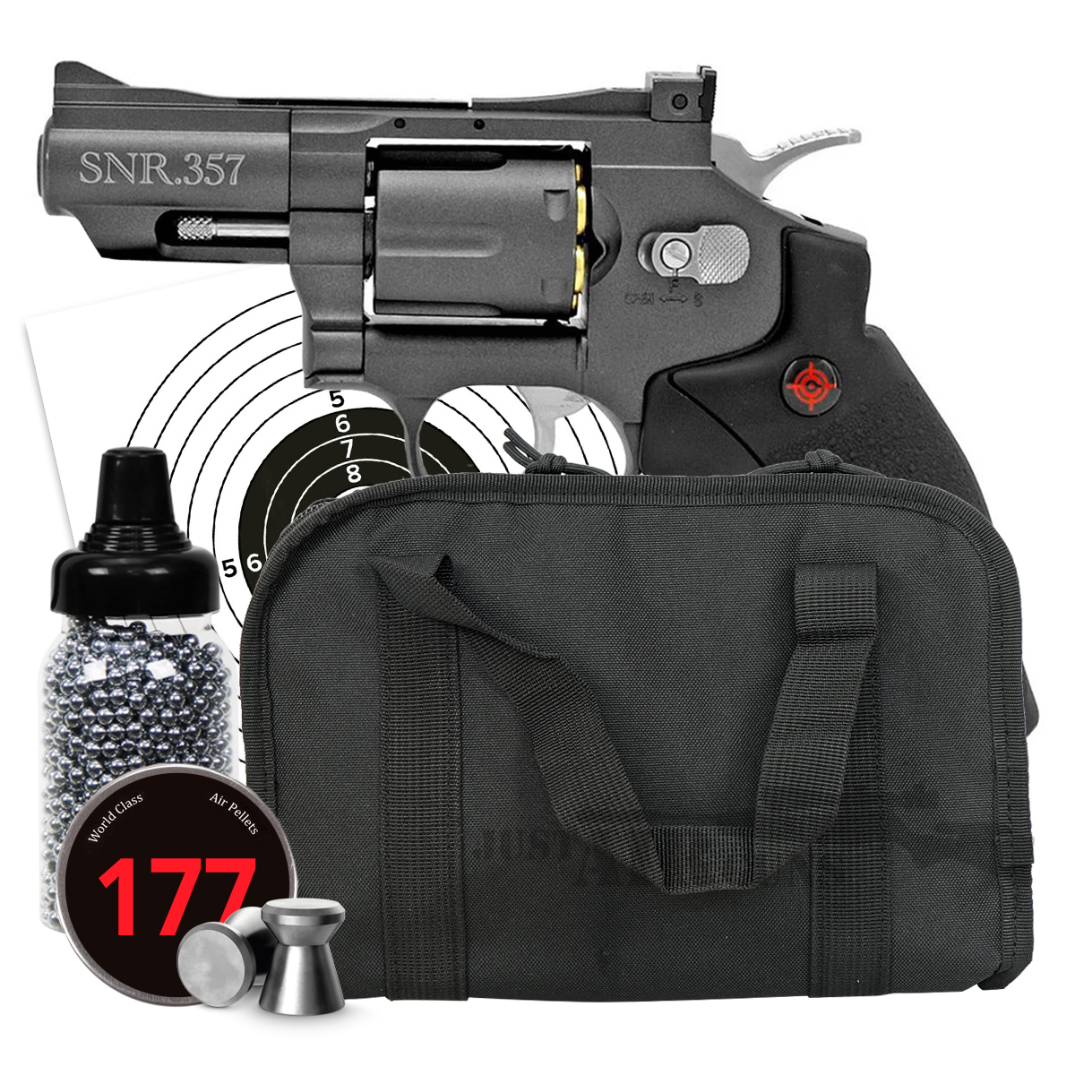 Crosman Full Metal Snub Nose Airsoft Revolver Just Air Guns