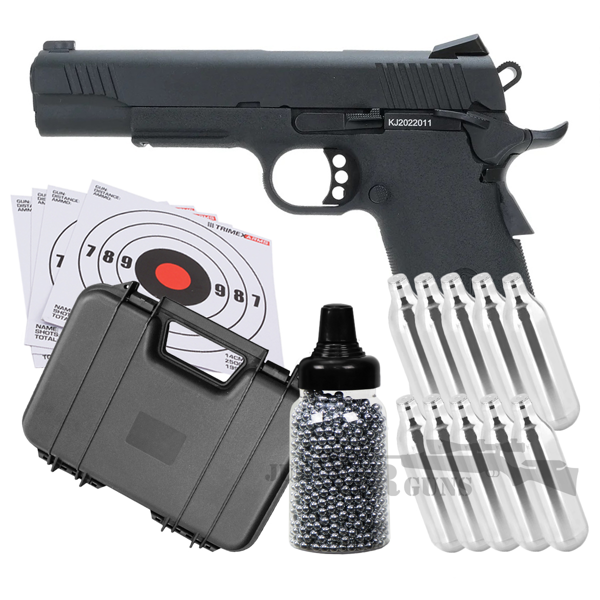 KJ Works KP 11 Blowback CO2 Air Pistol Bundle Set 1111f