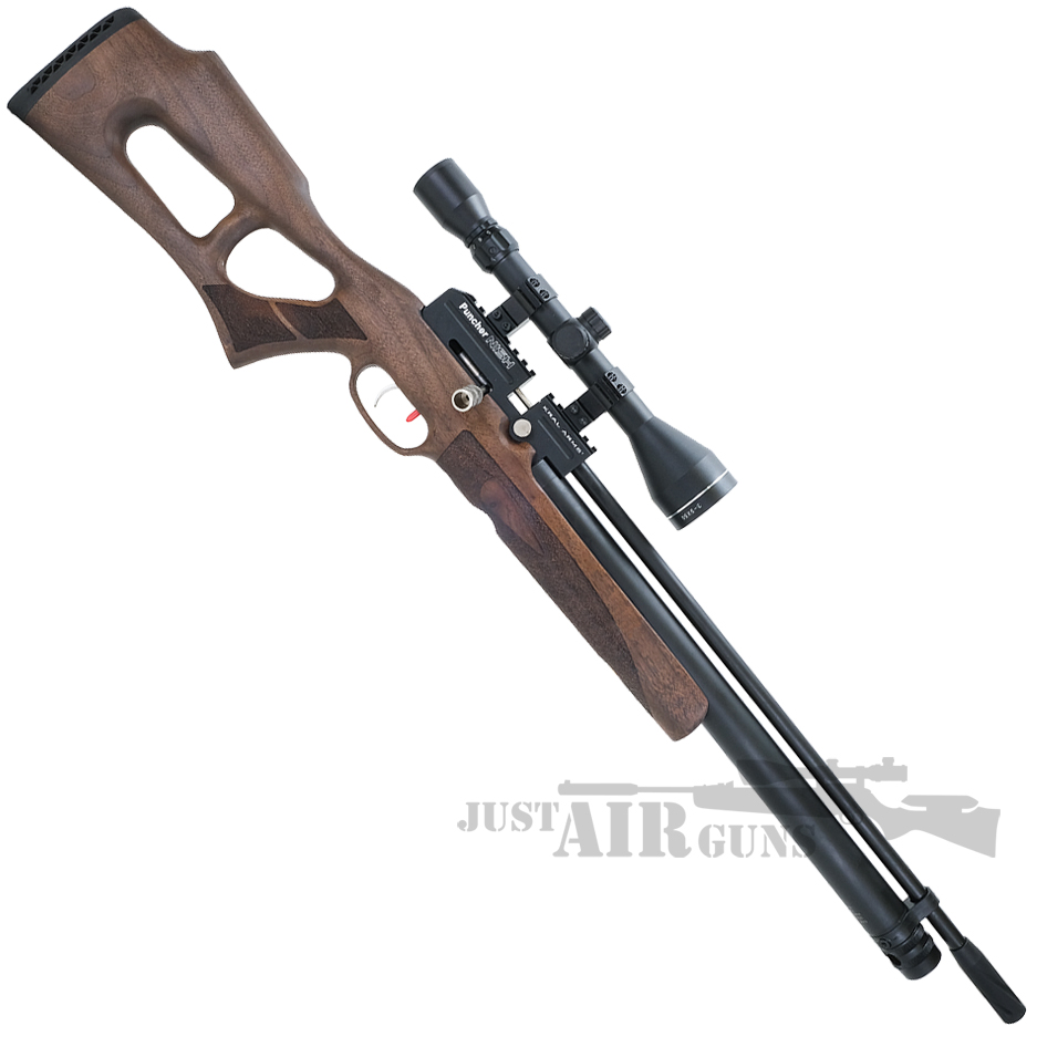 Kral Puncher Nish Walnut PCP Air Rifle Complete Set .177