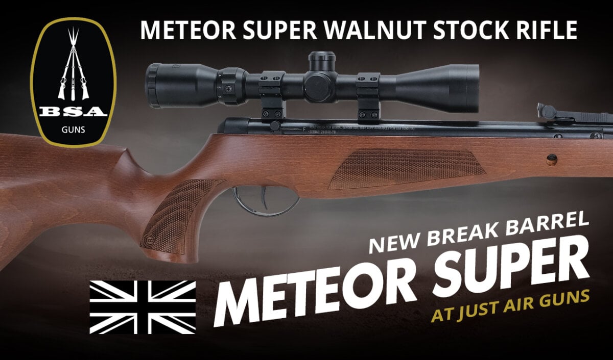 BSA Meteor Super Air Rifle Beech Stock .22 Just Air Guns