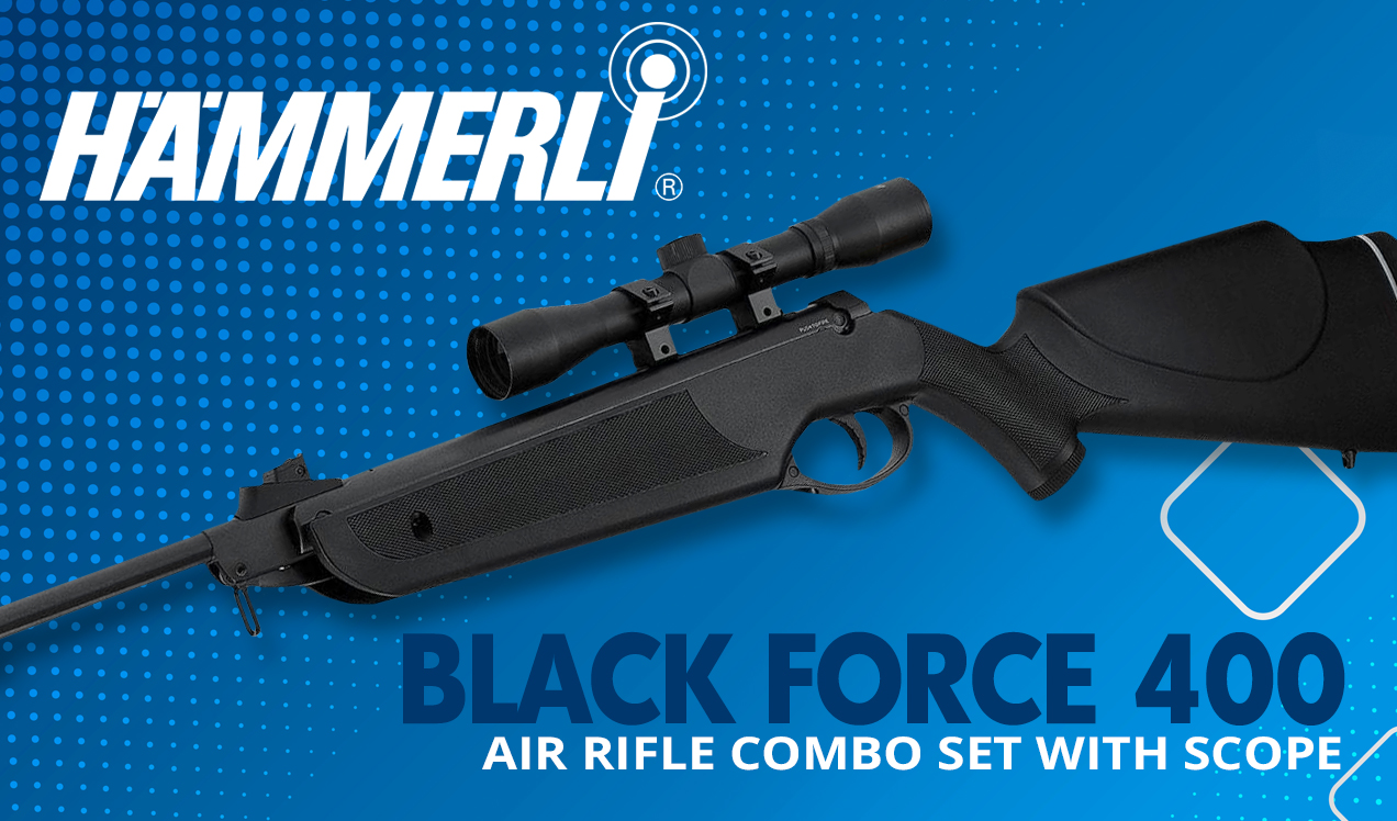Hammerli Black Force 400 Combo Air Rifle Kit 177 with Scope