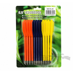 Man Kung 6,5 Inch Black Plastic Crossbow Bolts 12-Pack