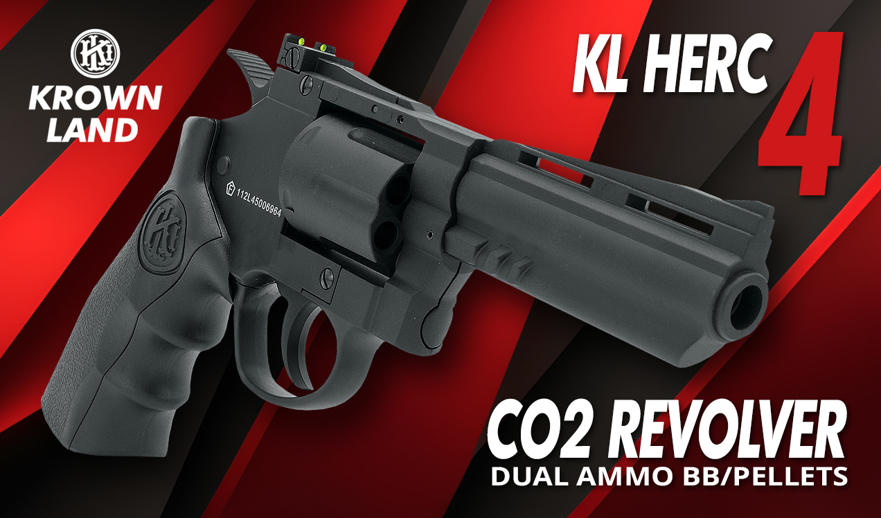 airgun revolver kl herc 4 co2 powered black b1