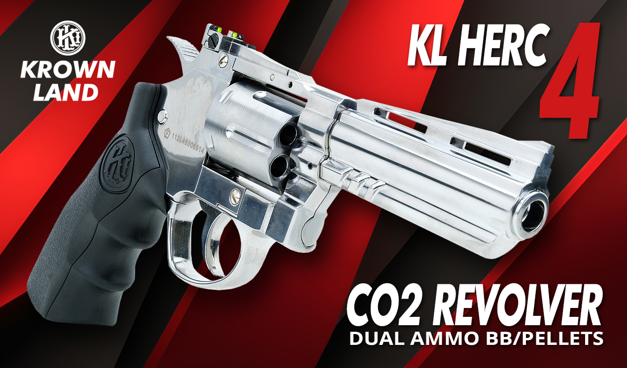 airgun revolver kl herc 4 co2 powered silver b1