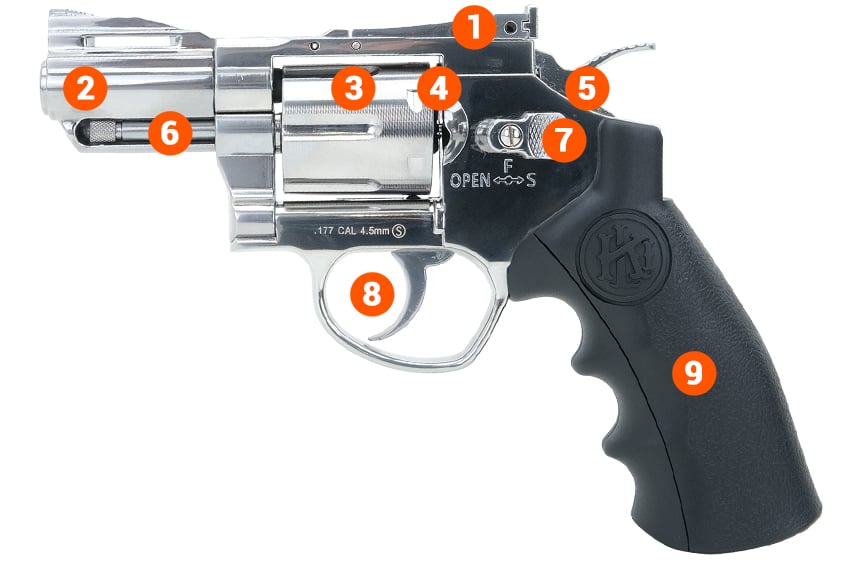 revolver info silver airgun