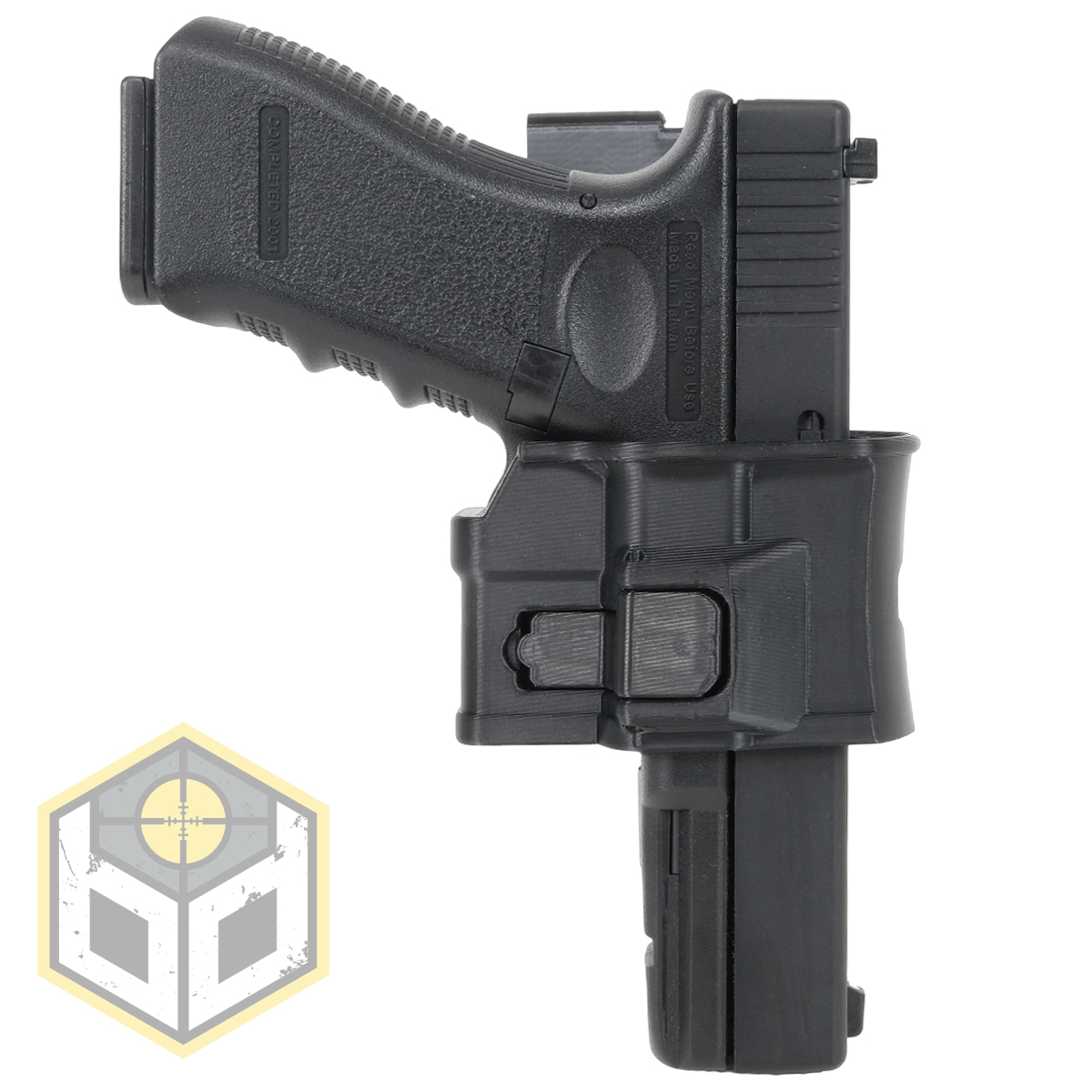 Glock Fast Release Pistol Holster with Trigger Lock and Belt Mount