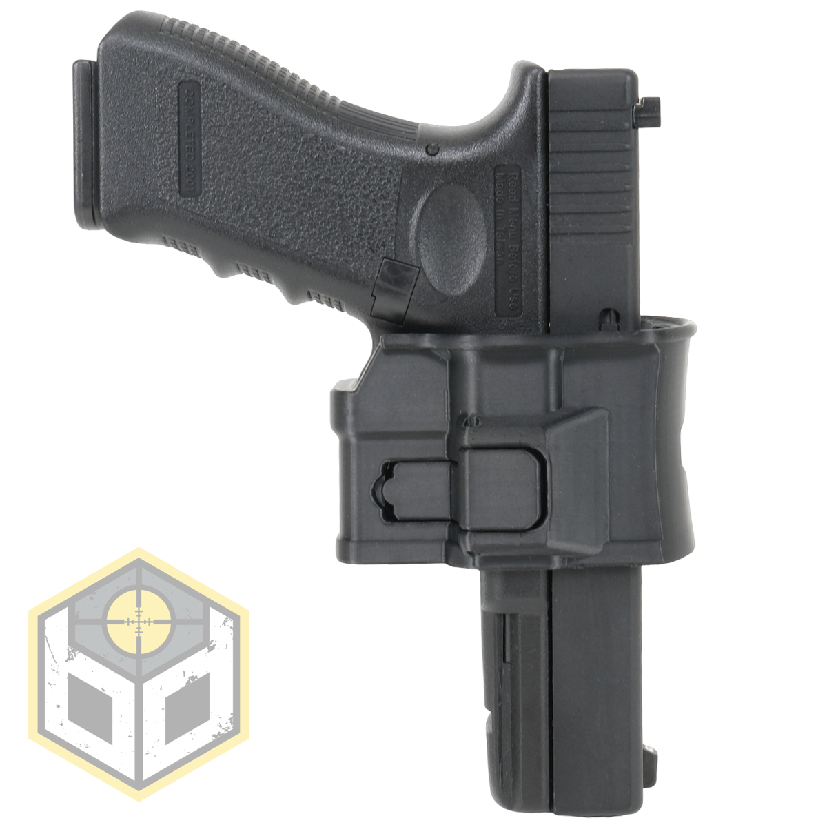 Glock Fast Release Pistol Holster with Trigger Lock and Molle Mounts