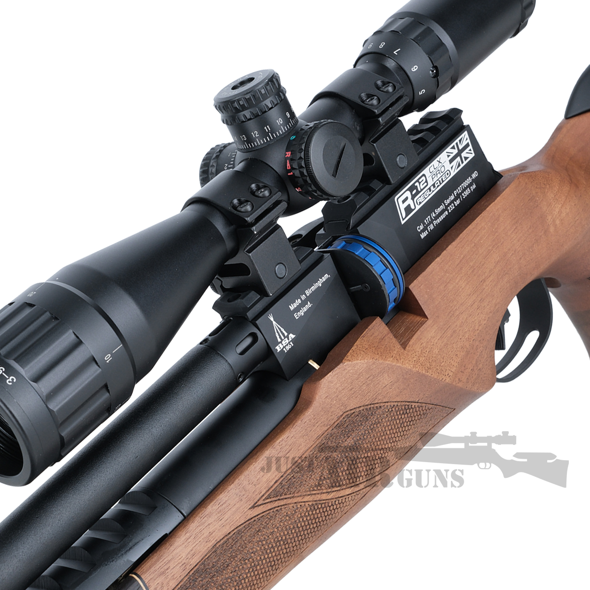 BSA R12 CLX Pro Carbon Walnut Stock Air Rifle .22 - Just Air Guns