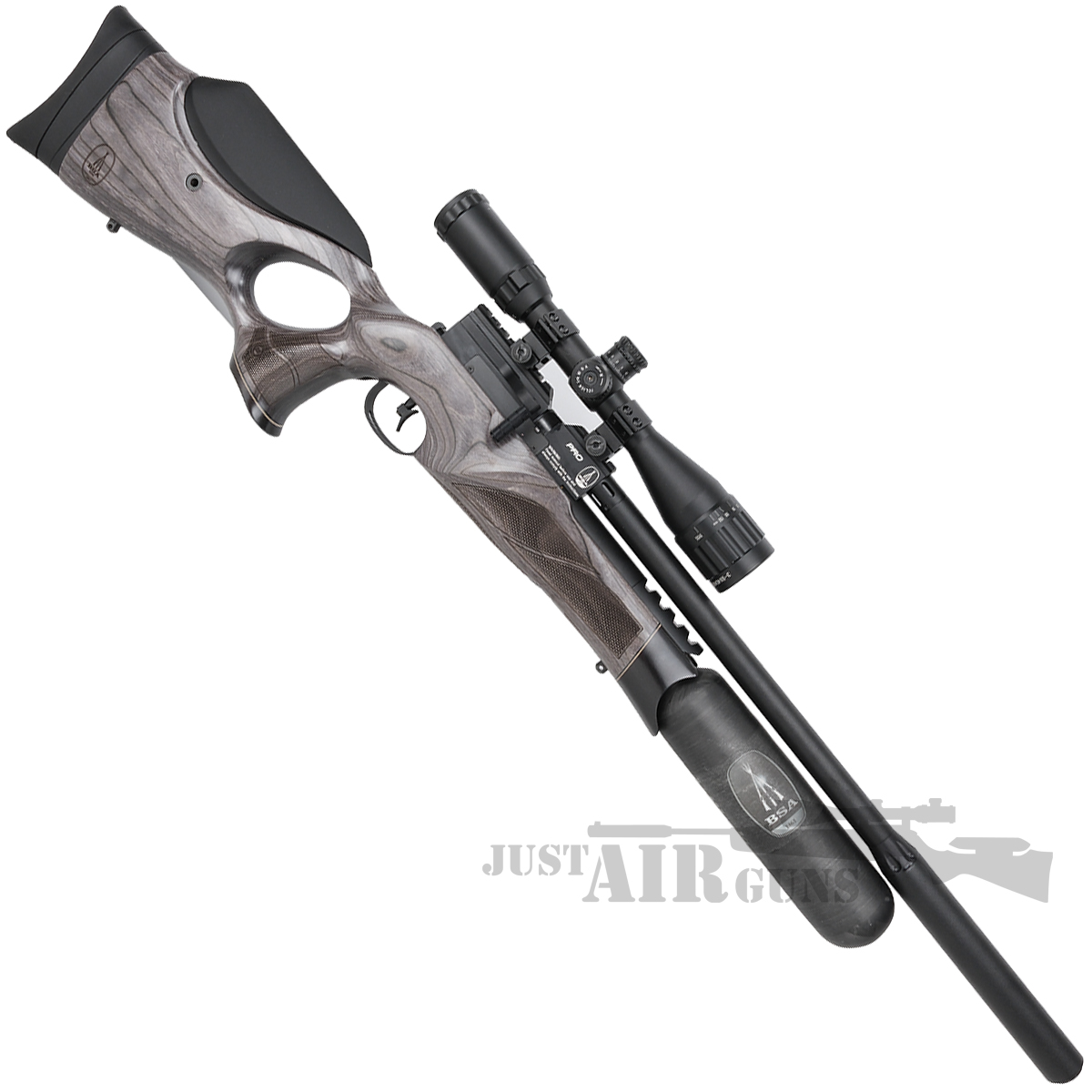 BSA R12 CLX Pro Carbon Black Pepper Stock Air Rifle .177 - Just Air Guns