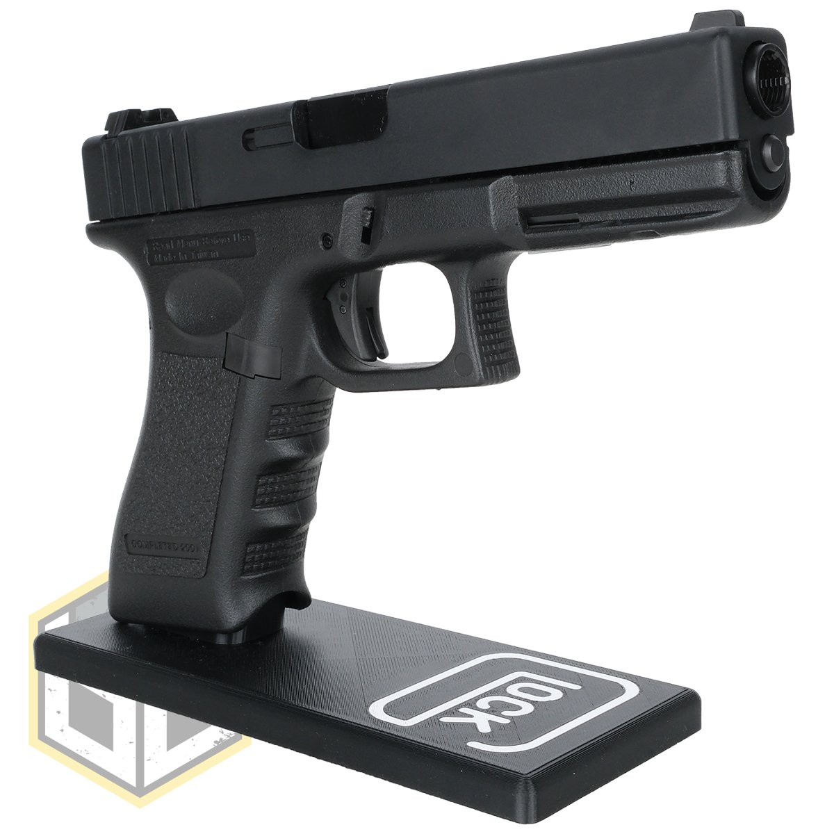 Glock Pistol Stand with Logo 5 jpg