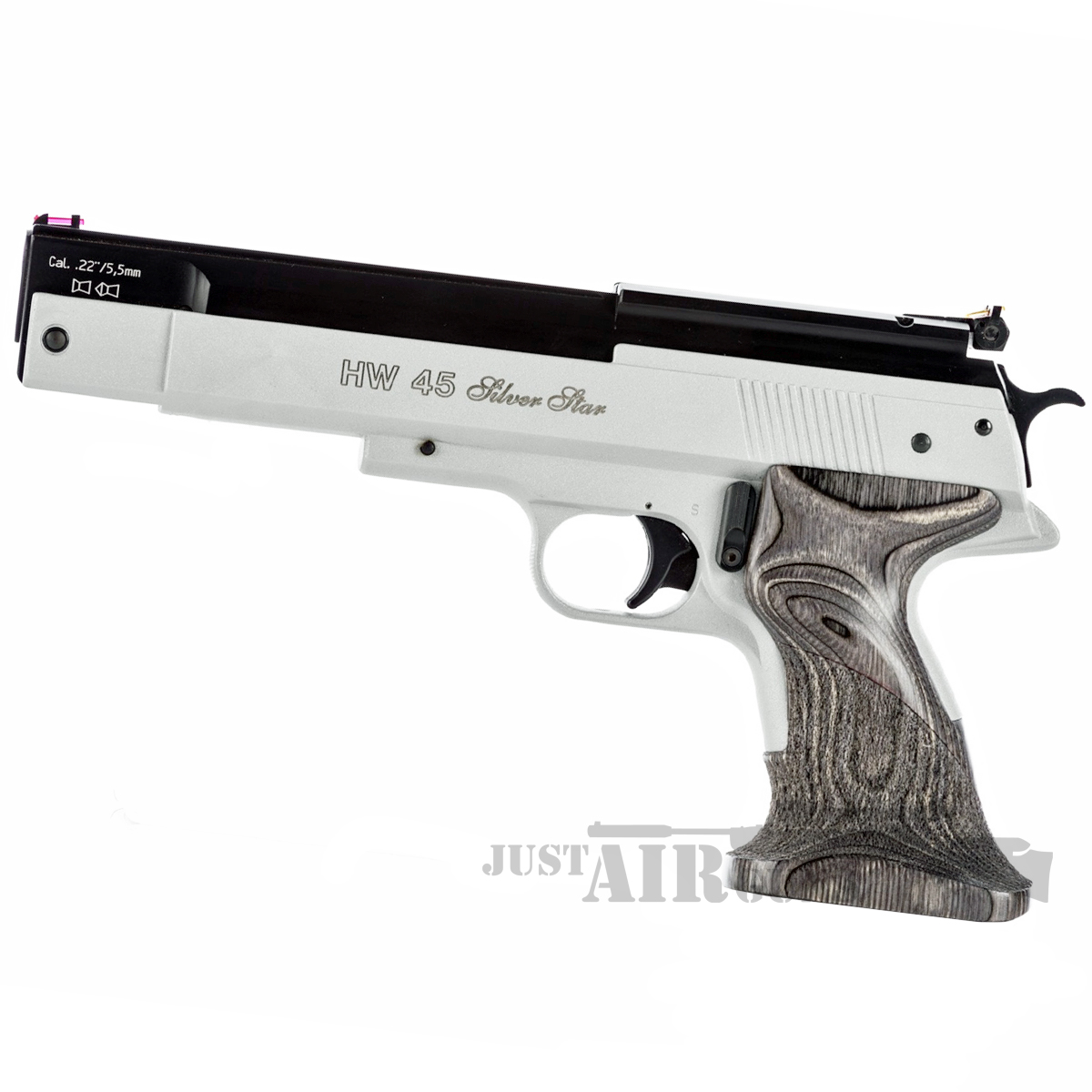 Weihrauch HW45 Silver Star Spring Air Pistol .22 - Just Air Guns