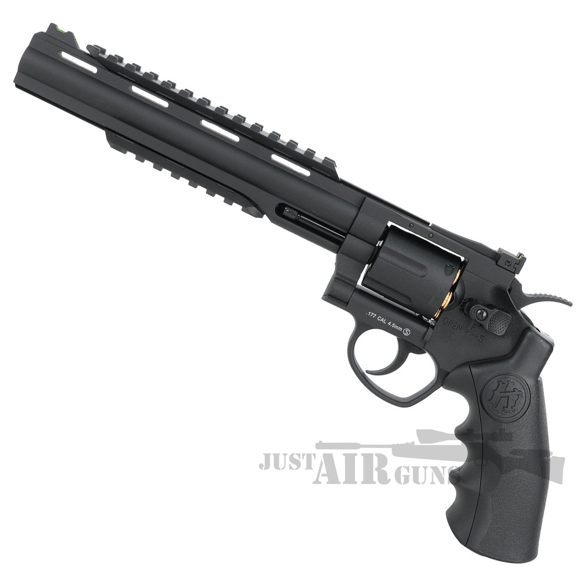 KL Herc 8 Airgun Revolver Co2 Dual Ammo Black Titan